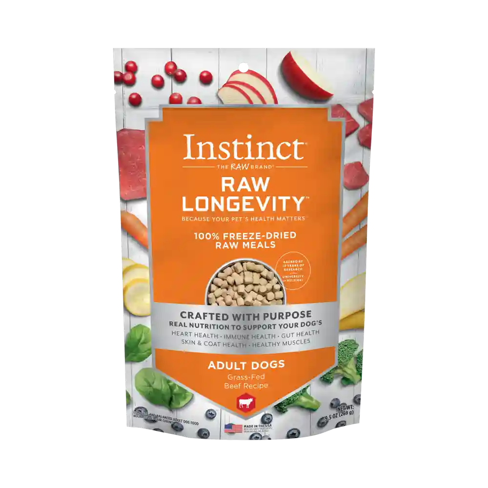 Nature's Variety Instinct Longevity FD Raw Food for Dogs Adult - Bf 9.5-oz