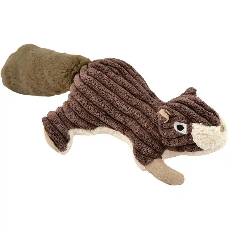 Tall Tails Dog Toys Plush Squeaker Brn Squirrel - 12"