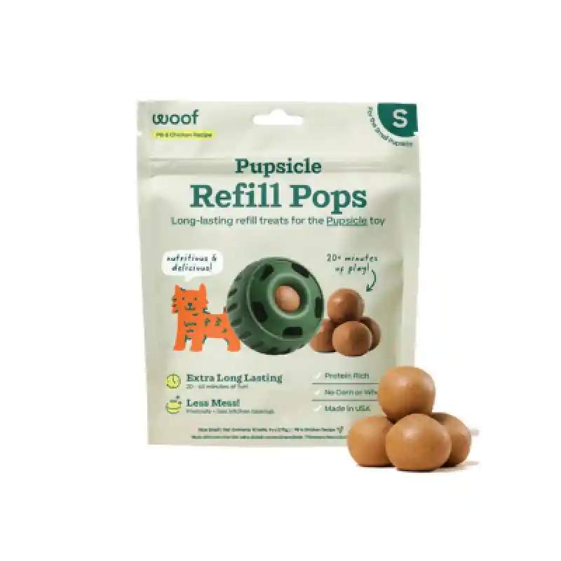Woof Pops Small Treat Chicken Peanut Butter 6.5 Oz