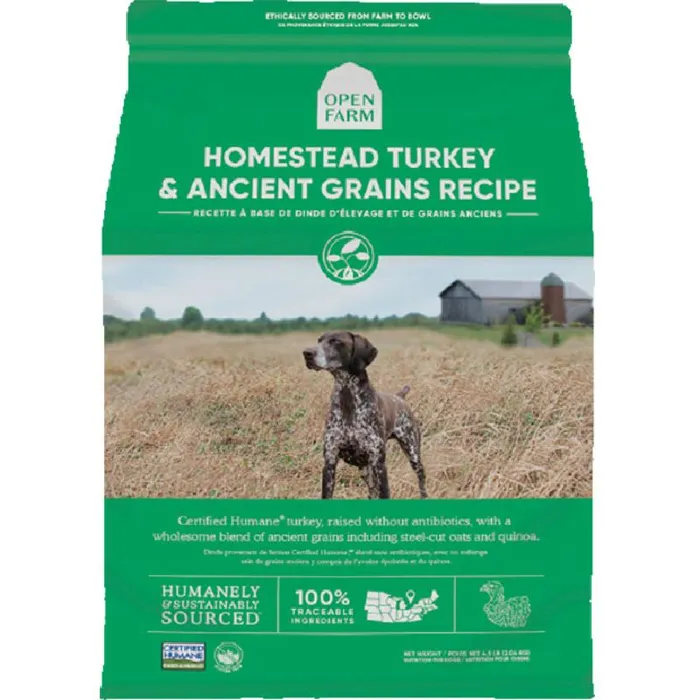 Open Farm Homestead Trky & Ancient Grains Dog 22-lb