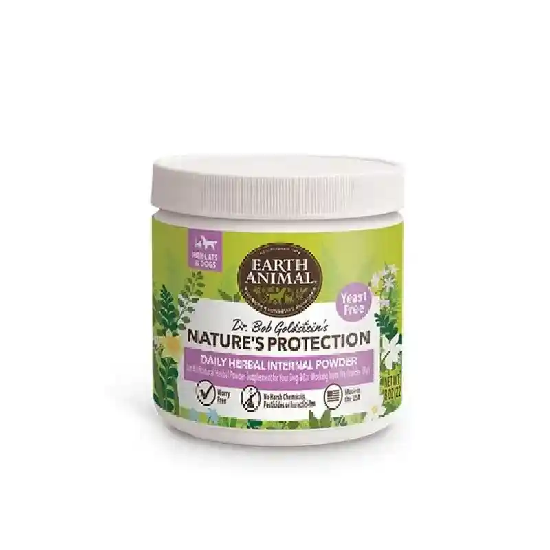Earth Animal Nature's Protection Products F&T Daily Herbal Internal Powder (Yeast Free) - 8-oz