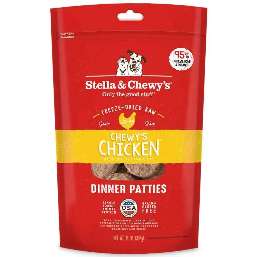 Stella & Chewy's FD Dog Food Dinner Patties - Ckn - 14-oz