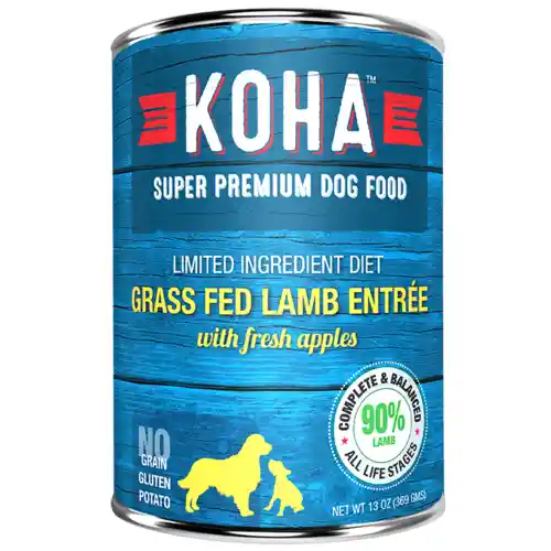 Koha Wet Dog Food 90% LID Lamb Entree - 13-oz