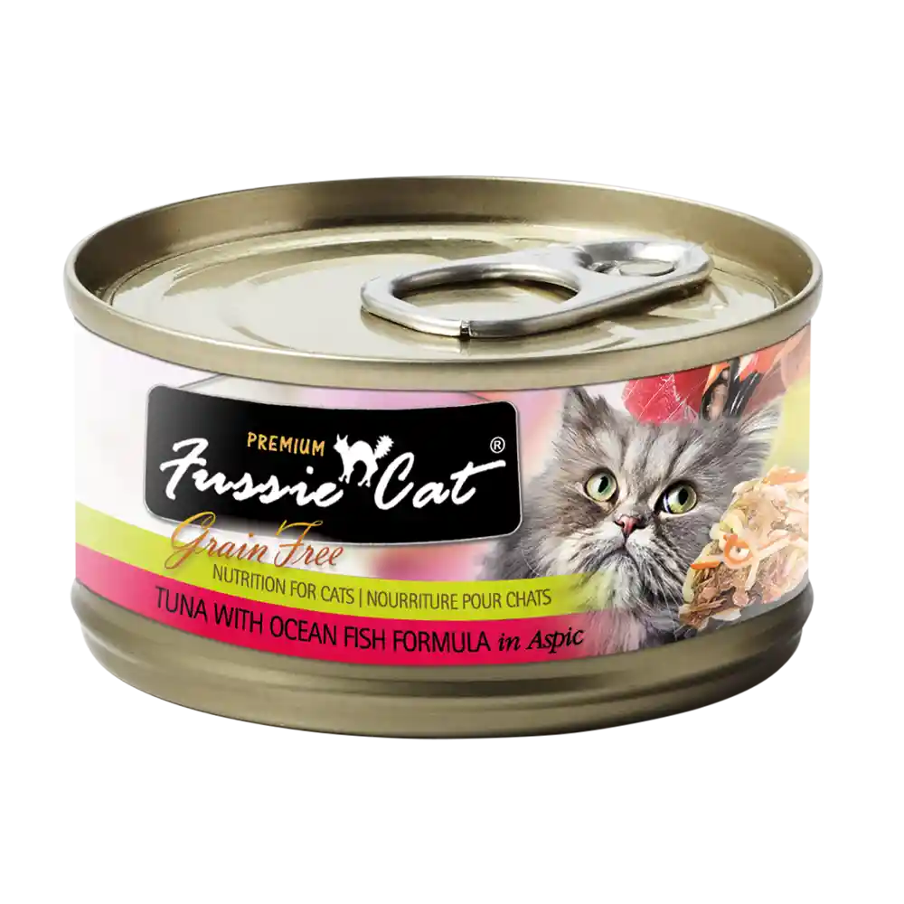 Fussie Cat Wet Food Premium - Tuna & Oceanfish - 5.5-oz