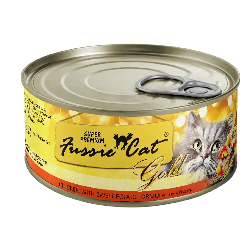 Fussie Cat Wet Food Spr Premium - Ckn & Swt Pot - 2.82-oz