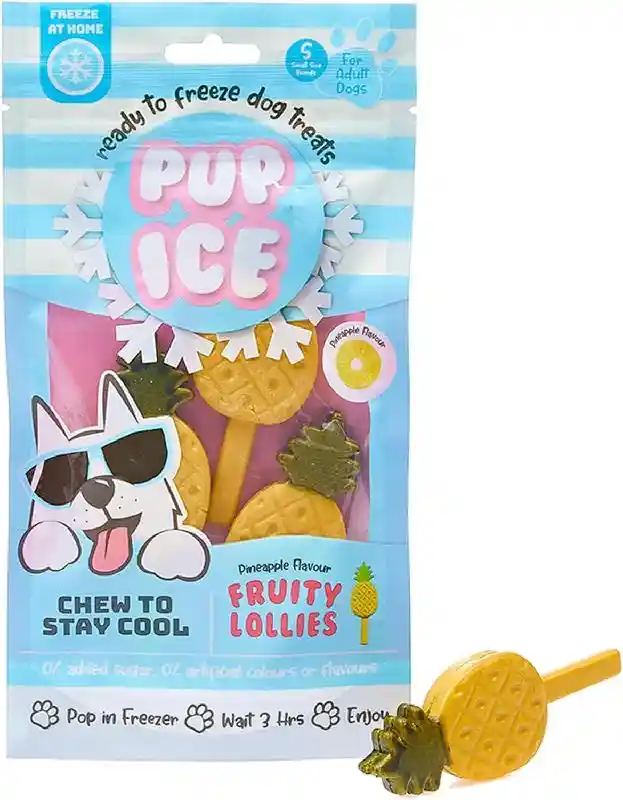 Pup Ice Fruity Lollies Pineapple 3 Pk