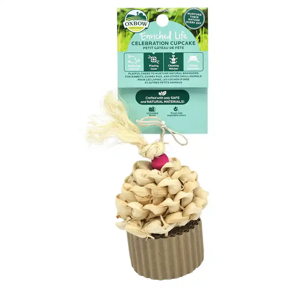 Oxbow Small Animal Treats, Toys & Supplements Toy - Celebration Cupcake