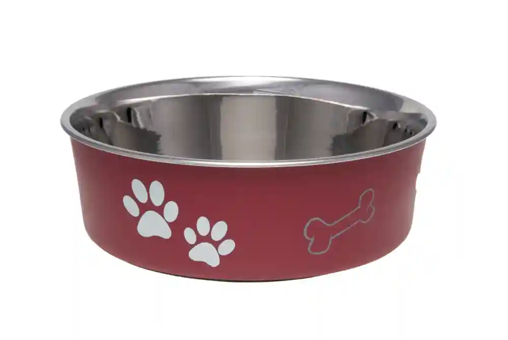 Loving Pets Bowls Bella Bowl - Merlot Red - Large