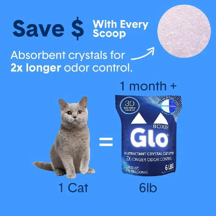 Boxiecat 6 Lb Glo Crystal Scented Non Clumping Lit