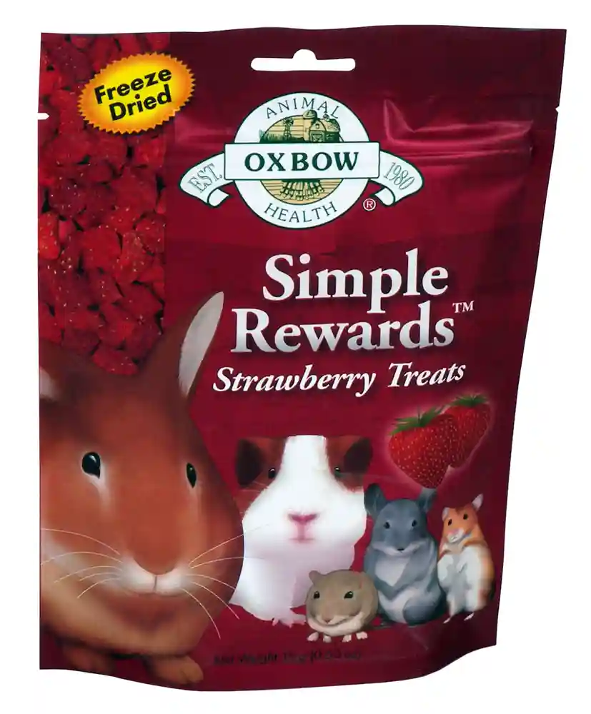 Oxbow Small Animal Treats, Toys & Supplements Simple Rewards Treat - Strawberry - 5-oz