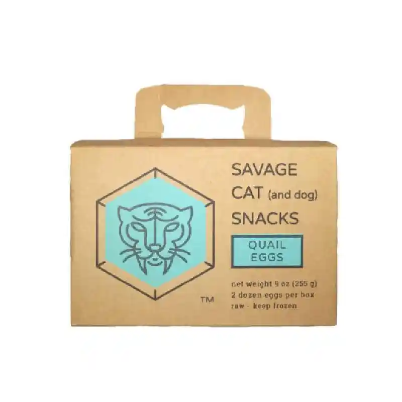 Savage Cat Frzn Raw Food Quail Eggs - 24-ct