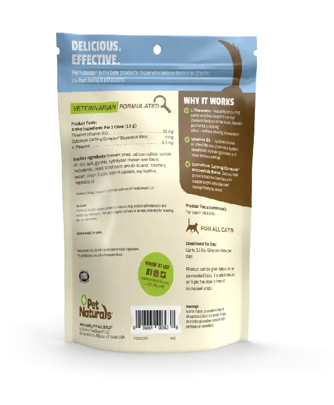 Pet Nats of Vermont - Cat Calming Chew - 30-ct Regular