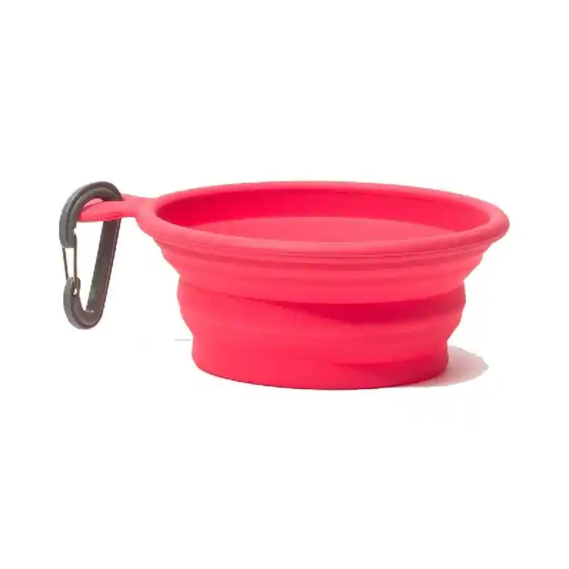 Messy Mutts Collapsible Travel Water Bowl Small - Red