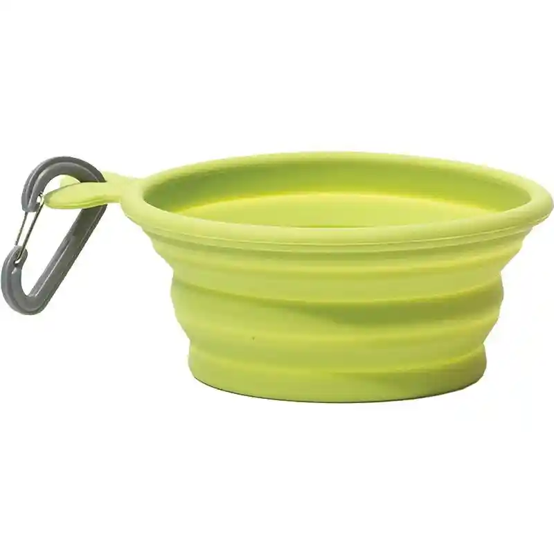 Messy Mutts Collapsible Travel Water Bowl Medium - Green
