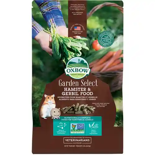 Oxbow Small Animal Fortified Food & Hay Garden Select Hamster & Gerbil  1.5-lb