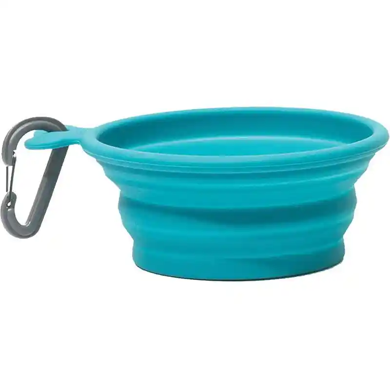 Messy Mutts Collapsible Travel Water Bowl Small - Blue