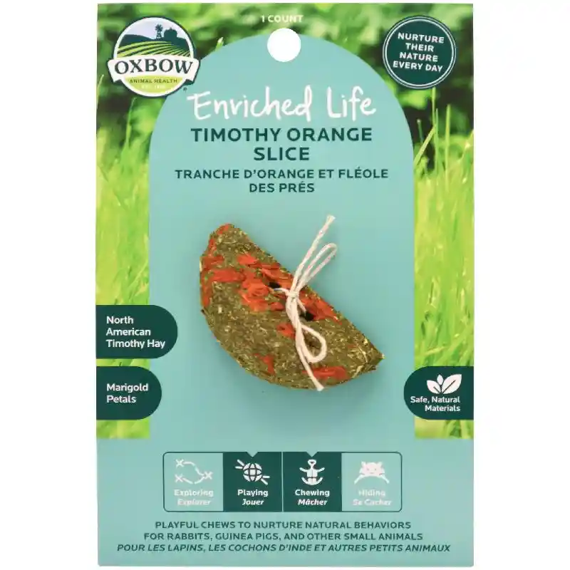 Oxbow Small Animal Treats, Toys & Supplements Toy - Timothy Orange Slice