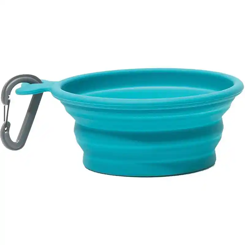 Messy Mutts Collapsible Travel Water Bowl Medium - Blue