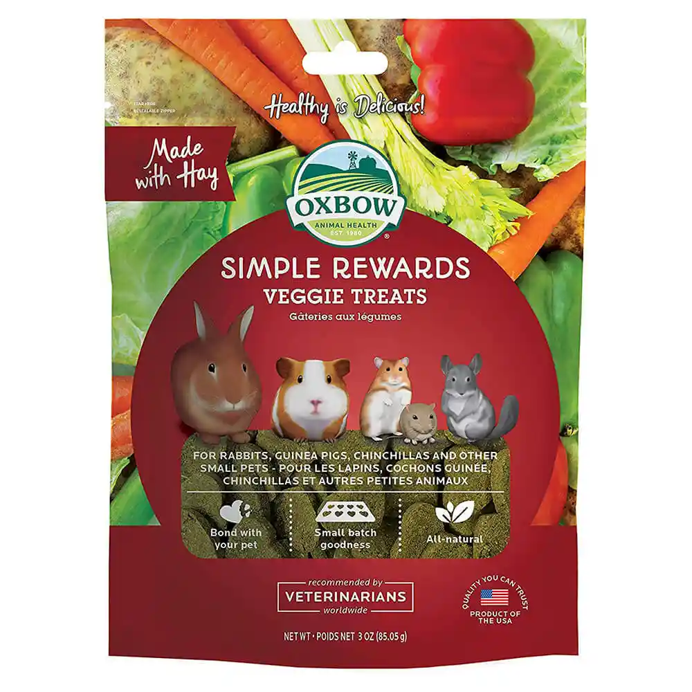Oxbow Small Animal Treats, Toys & Supplements Simple Rewards Treat - Veggie - 3-oz