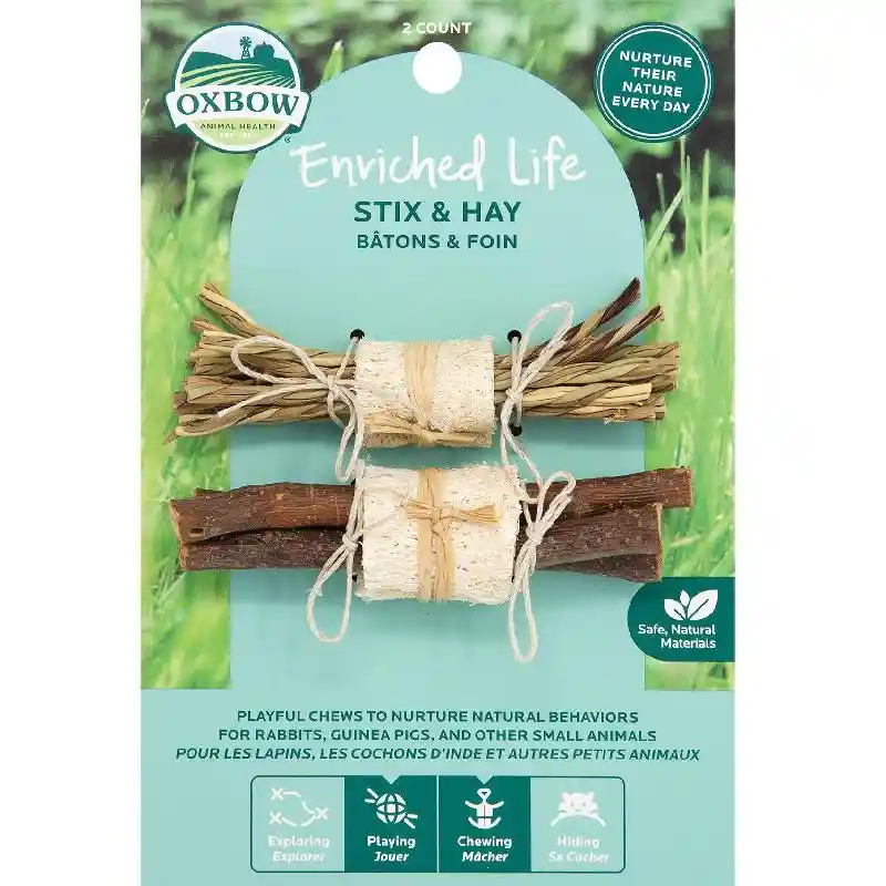 Oxbow Small Animal Treats, Toys & Supplements Toy - Stix & Hay