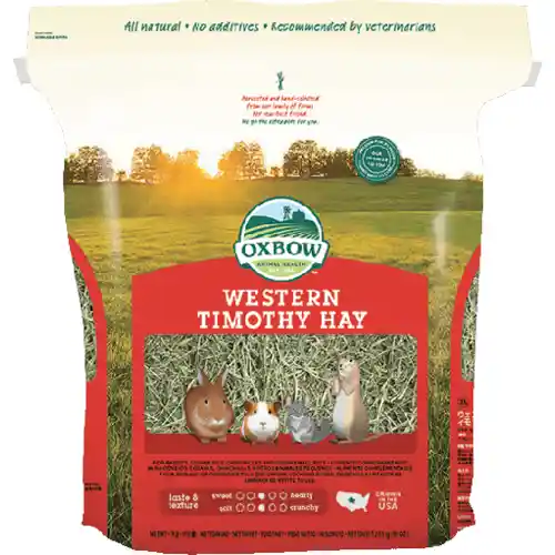 Oxbow Small Animal Fortified Food & Hay Western Timothy Hay - 90-oz