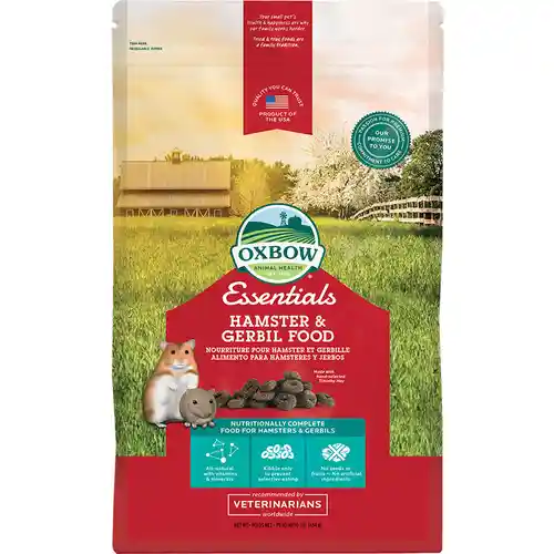 Oxbow Small Animal Fortified Food & Hay Essentials Hamster/Gerbil - 1-lb