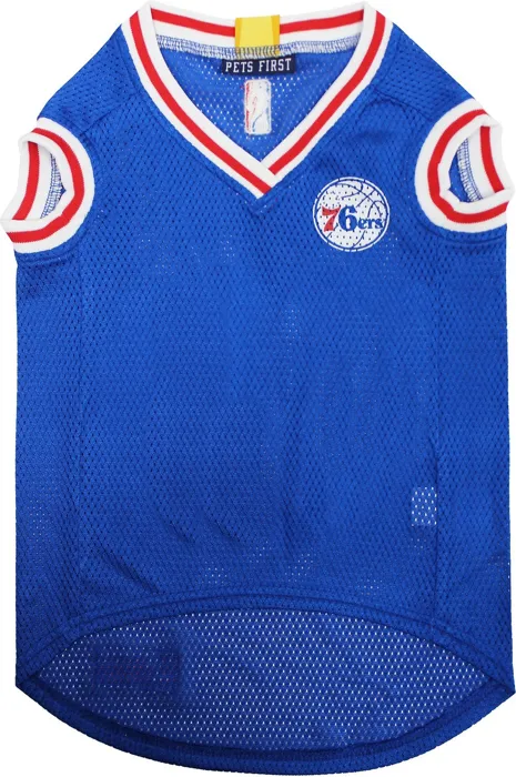Nba Philadelphia 76ers Dog & Cat Mesh Jersey Large