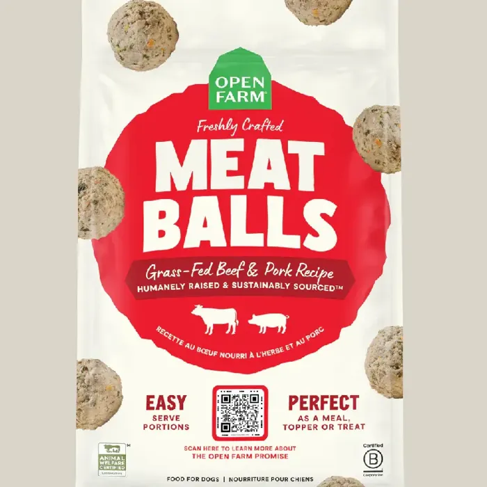 Open Farm Frozen Meatballs Beef & Pork 14-oz