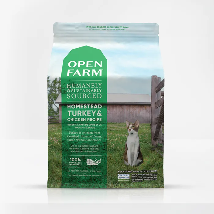 Open Farm Homestead Cat Turkey 4-lb