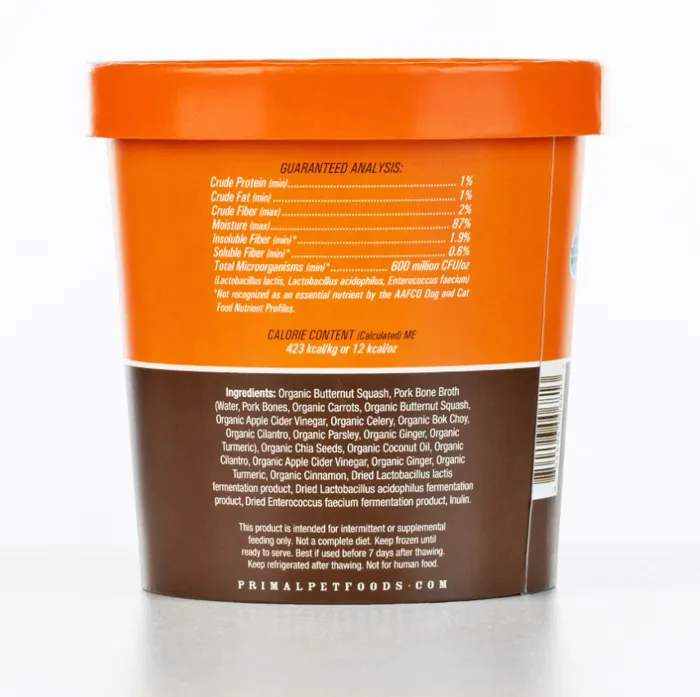 Primal Pet Food Elixirs Frzn Winter Squash Puree 32-oz