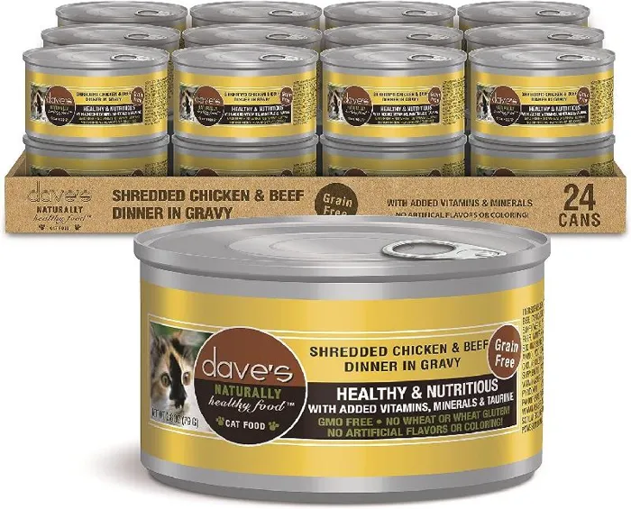 Dave's Cat Gf Shredded Chicken & Beef 2.8 Oz