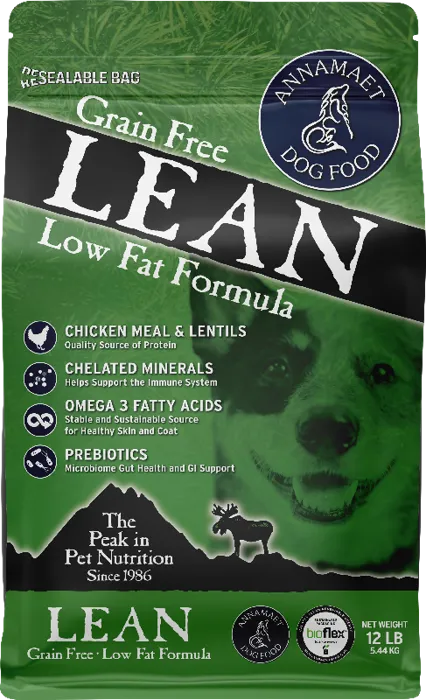 Grain Free Lean Low Fat Formula Dry Dog Food 12-lb