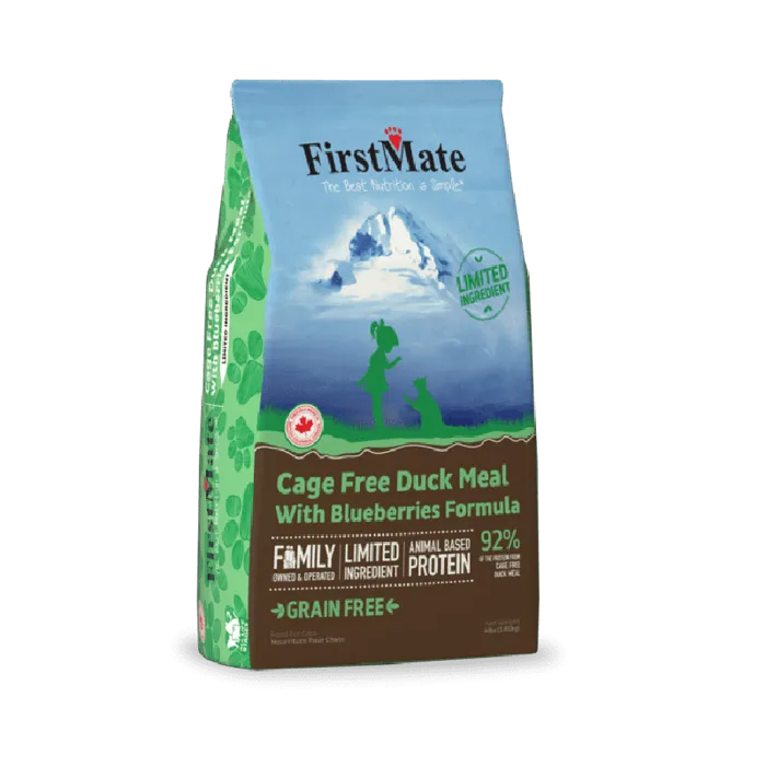 Firstmate Limited Ingredient Cage Free Duck Meal With Blueberries Formula Dry Cat Food 4-lb