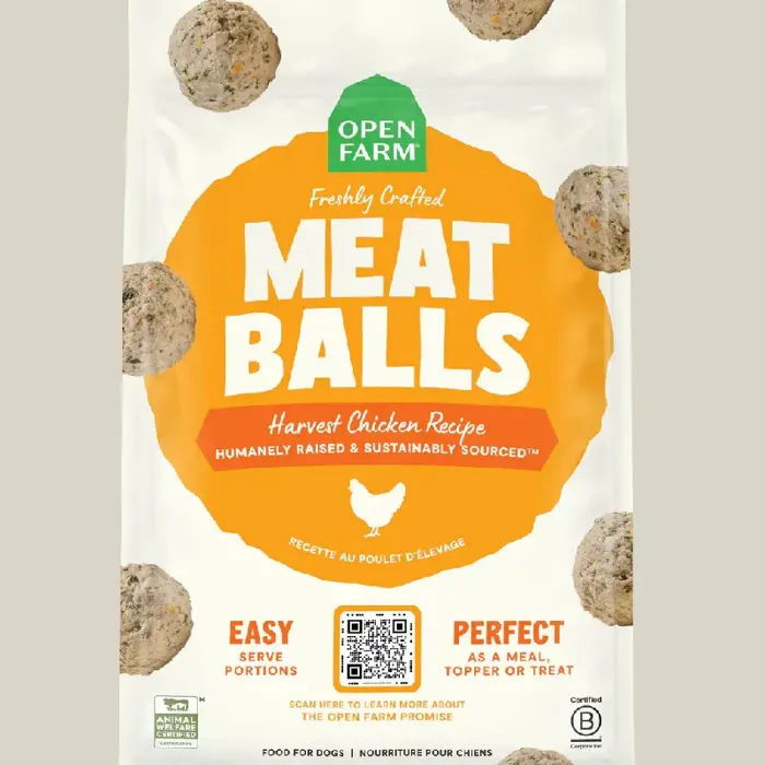 Open Farm Frzn Meatballs Chicken 14-oz