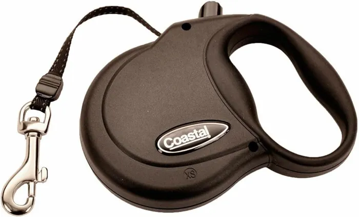 Power Walker Dog Retractable Leash - Black Up To 16lbs Xsml