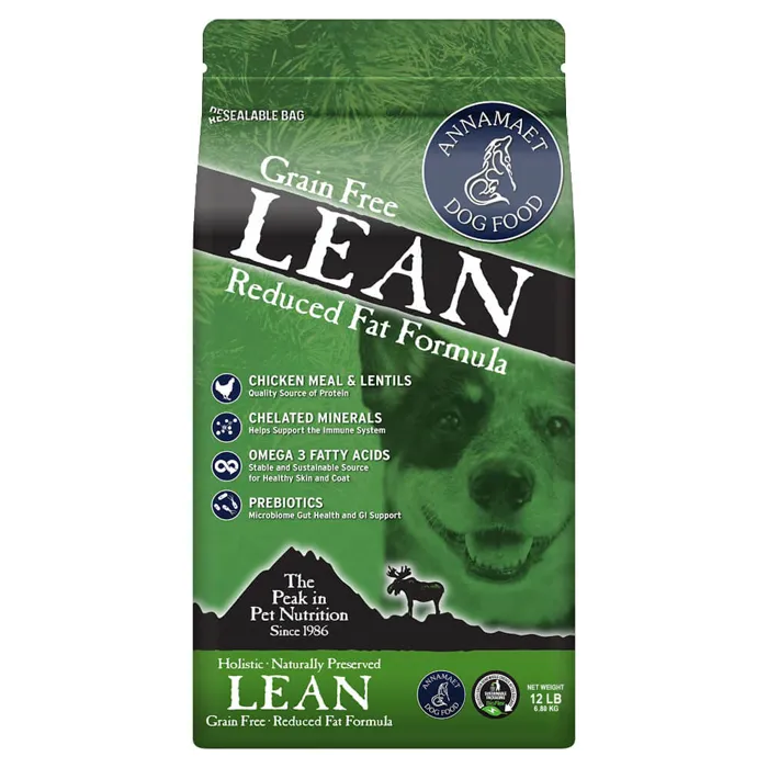 Grain Free Lean Low Fat Formula Dry Dog Food 12-lb