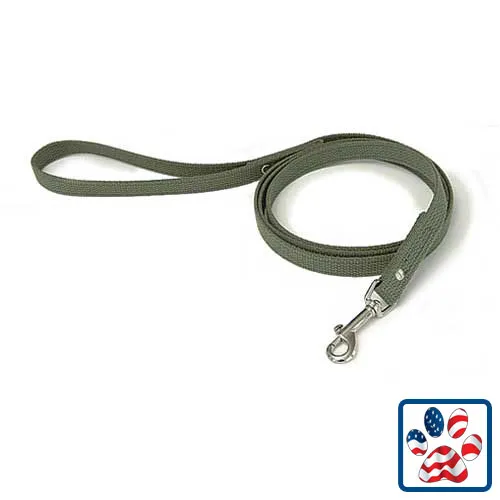 Cotton Web Lead 15 Foot Olive