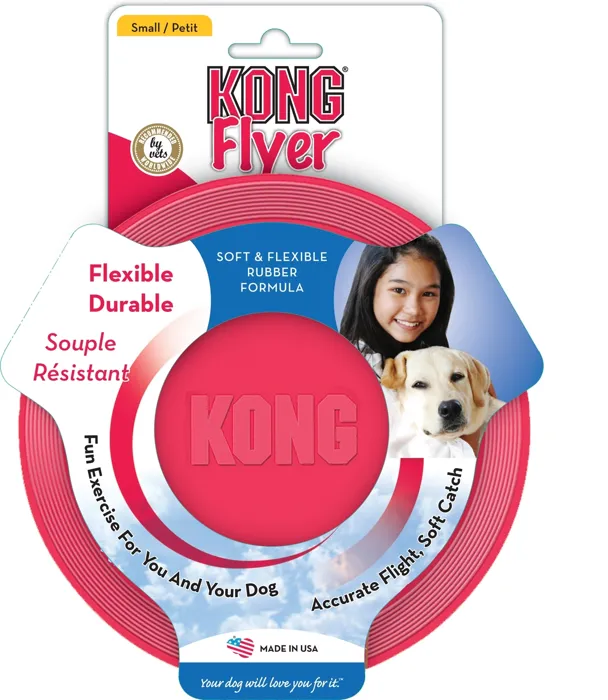 Kong-rubber Flyer Dog Toy Red Sm