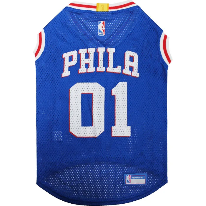 Nba Philadelphia 76ers Dog & Cat Mesh Jersey Small