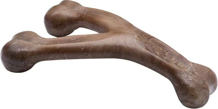 Benebone Wishbone Bacon Large chew toy angle
