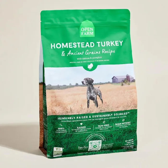 Open Farm Dog Dry Homestead Turkey Ancient Grain 4#