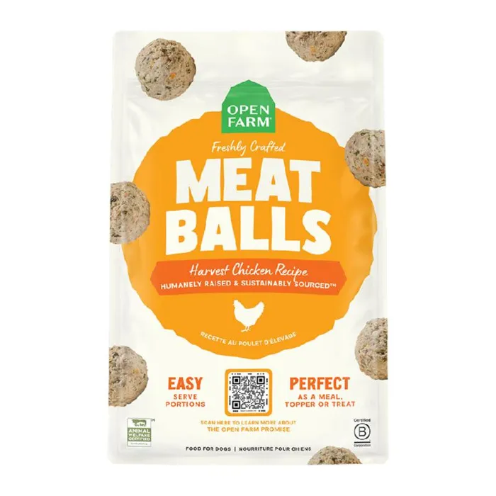 Open Farm Frzn Meatballs Chicken 14-oz