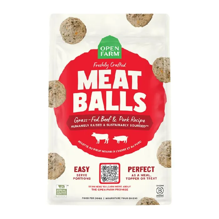 Open Farm Frozen Meatballs Beef & Pork 14-oz