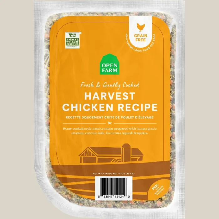 Open Farm Frozen Gently Cooked Harvest Chicken Recipe 16-oz