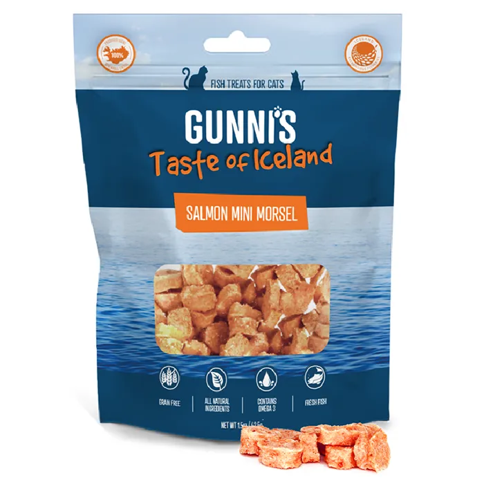 Gunni's Cat Treats Salmon Mini Morsel 1.5 Oz